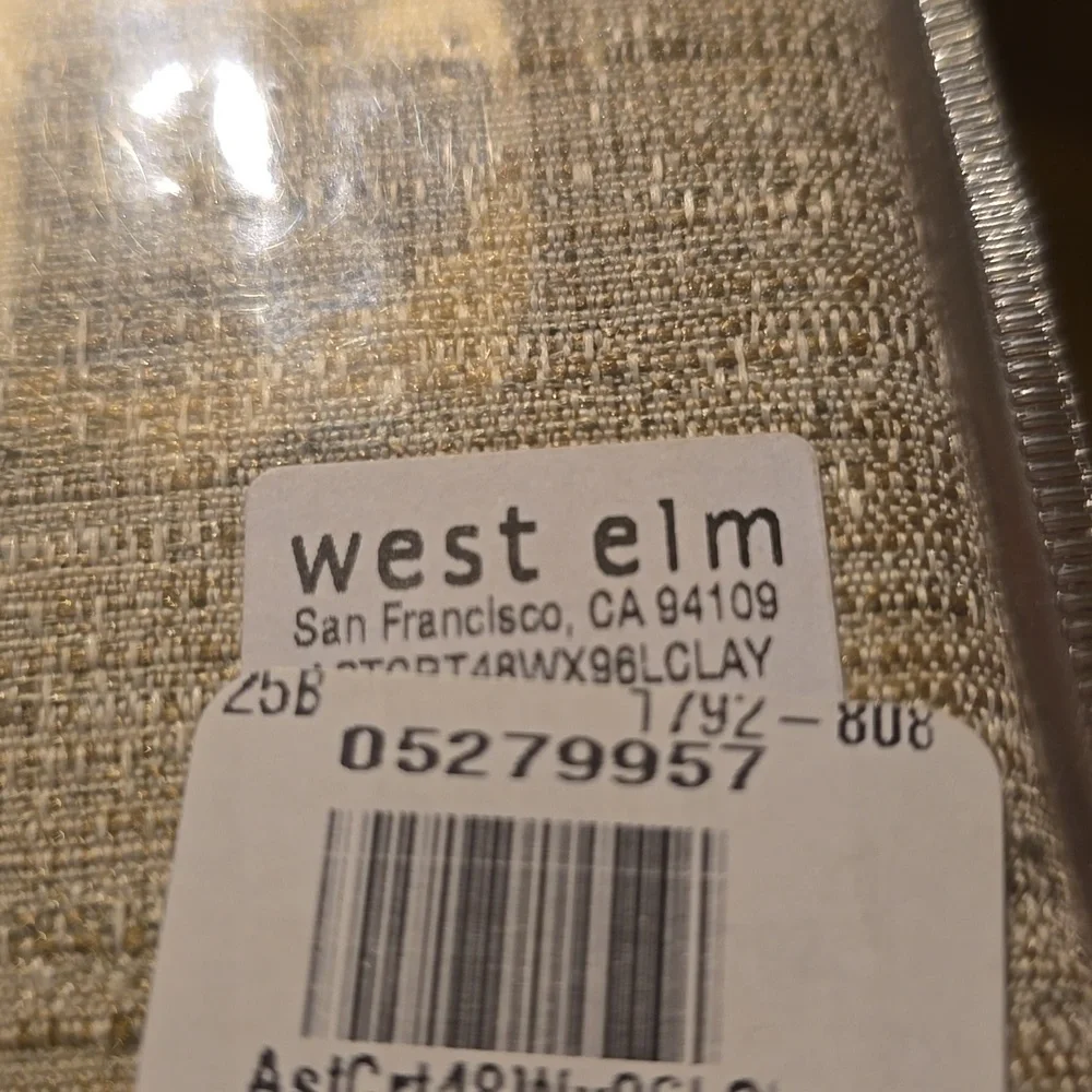 ❤️BUY 2 GET 1 FREE West Elm Astor Faux Silk Texture Curtain,Gray, Retail $109.00